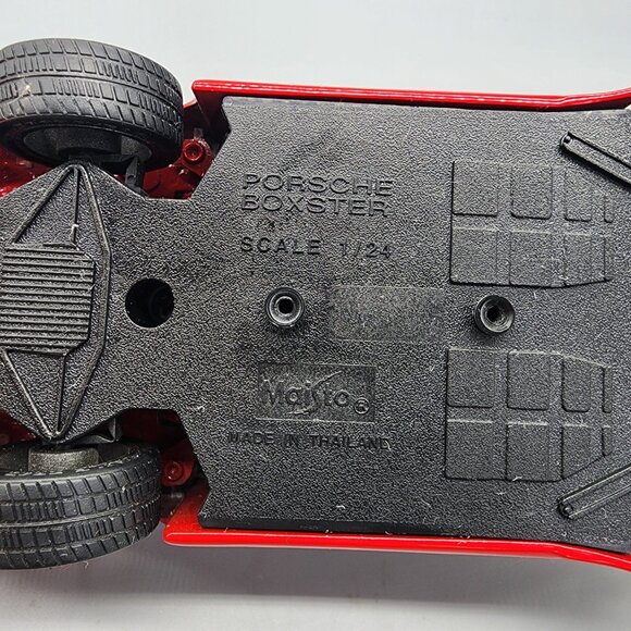 Porsche Boxster 1/24 Scale Diecast Red Convertible Car Model Maisto Rare - Picture 11 of 12